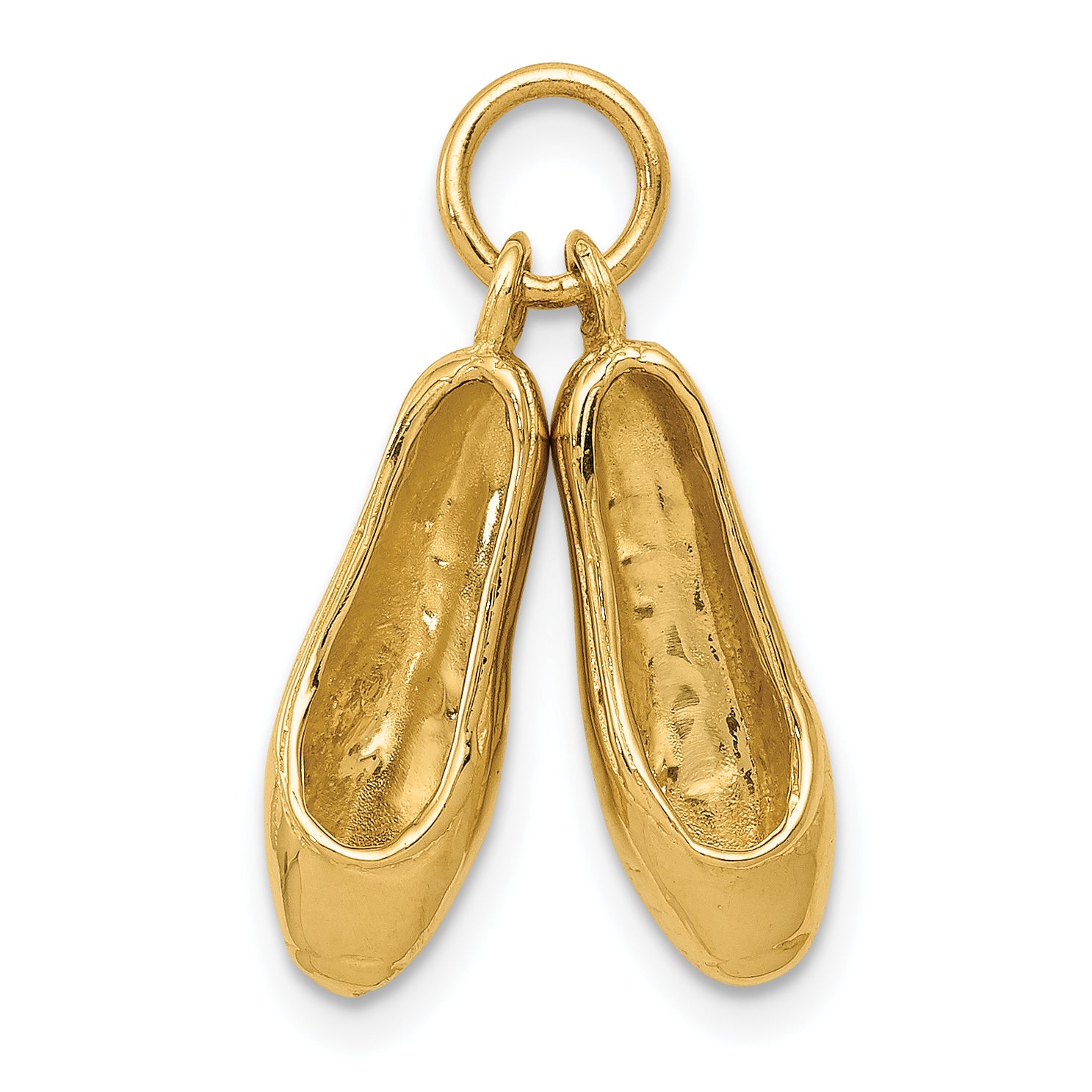 14K 3D Ballet Slippers Charm Main image