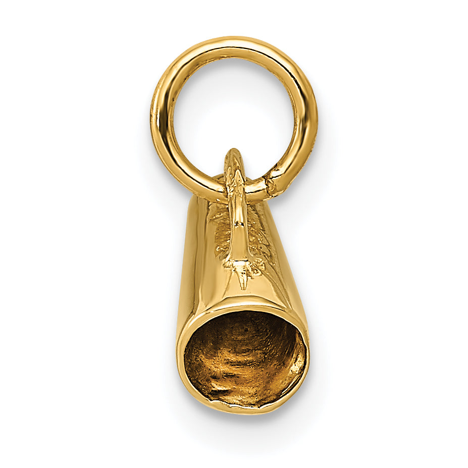 14K 3D Megaphone Charm Secondary image