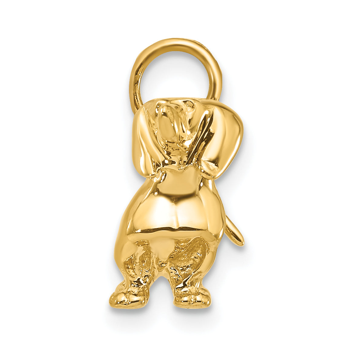 14K Gold Polished 3D Dachshund Dog Charm by Sophia Jewelers Secondary image