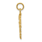 14K Gold Polished Nurse Symbol Charm Pendant Elegant & Themed Design