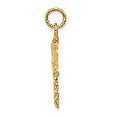 14K Gold Polished Nurse Symbol Charm Pendant Elegant & Themed Design