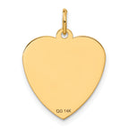 14k HAPPY BIRTHDAY Heart Disc Charm