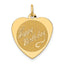 14k HAPPY BIRTHDAY Heart Disc Charm