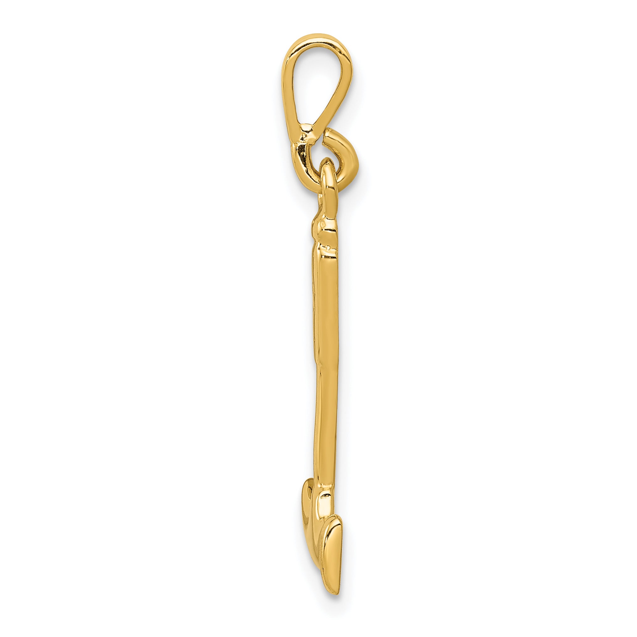 14K Gold Men's Polished Hammer Charm with Elegant Cast Design Secondary image