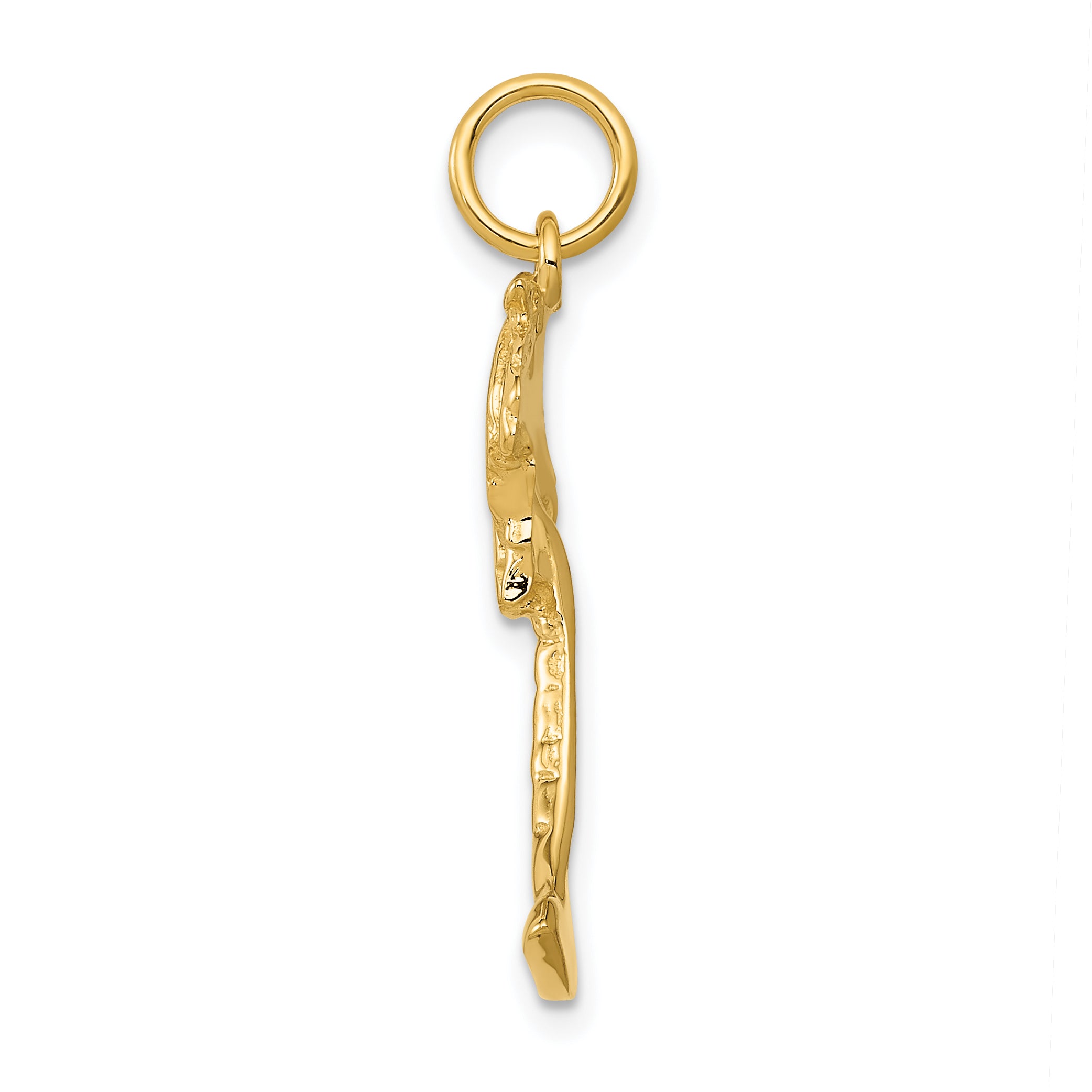 14K Gold Women's Palm Tree Charm with Polished Finish Secondary image