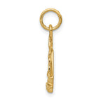 14K Gold Polished Scales of Justice Charm for Elegant Sophistication