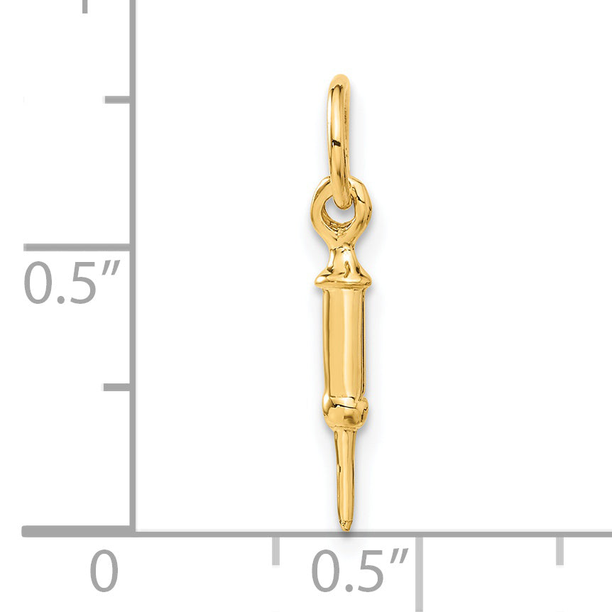 14k Doctors Syringe Charm