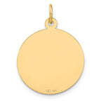 14K Gold Las Vegas Charm with Engravable Polished Finish