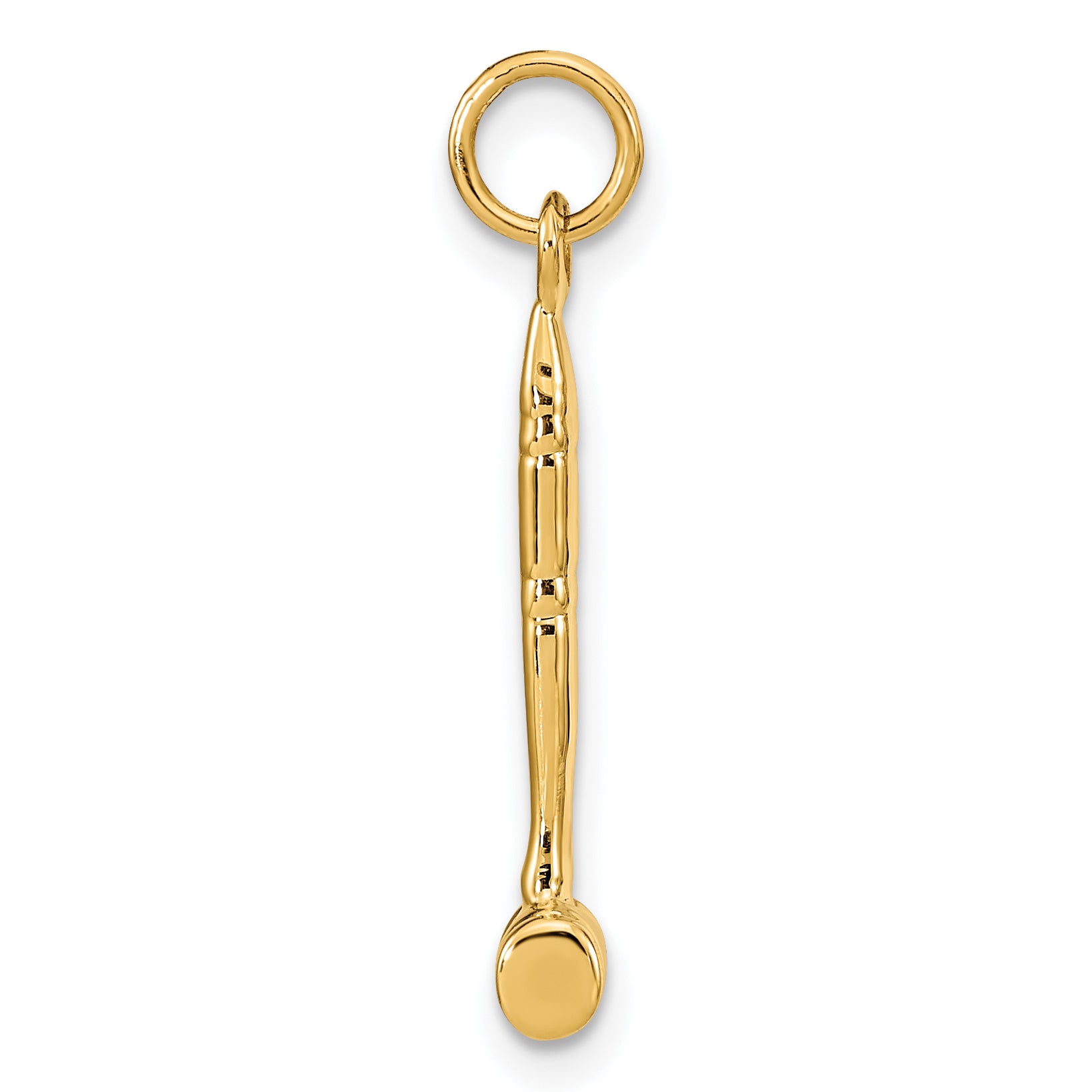 14K Gold Polished 3D Gavel Charm for Men by Sophia Jewelers Secondary image