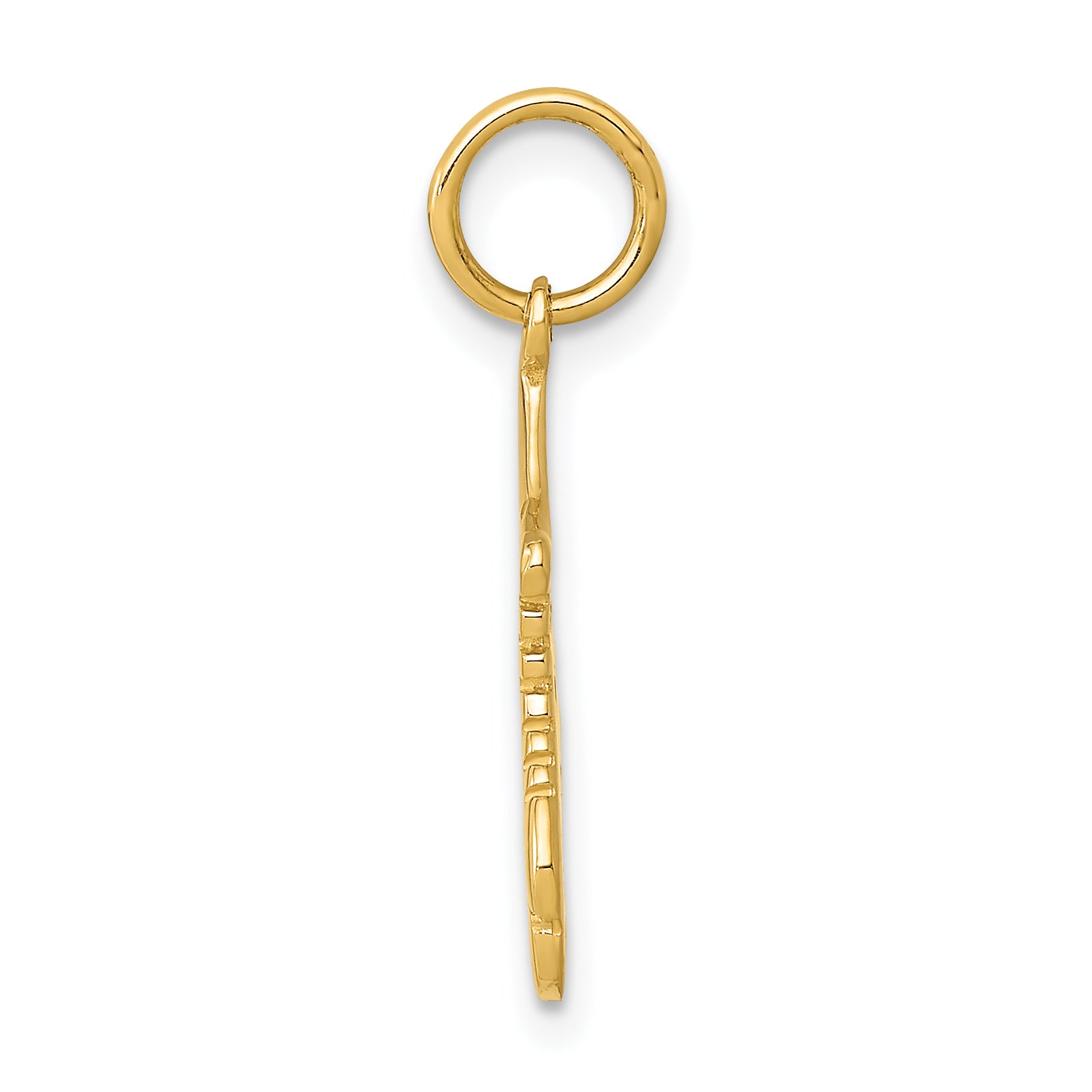 14K Gold Roller Skates Charm with Polished Finish Secondary image