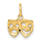Sophia Jewelers 14K Gold Polished Comedy/Tragedy Charm Elegant Themed Jewelry