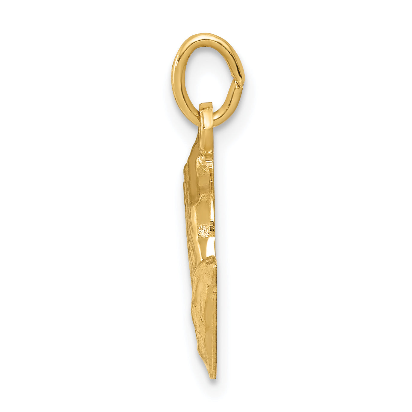 14K Gold Praying Hands Charm Solid Die Struck Elegant Design Secondary image