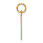 14K Gold Enameled Blackjack Charm for Men Polished Finish
