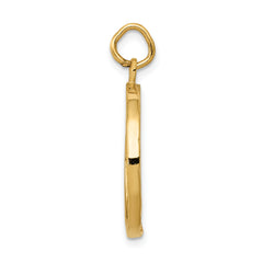 14K Gold Chicago Skyline Charm with Polished Finish