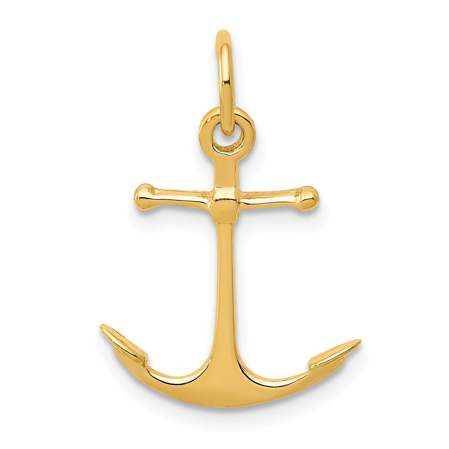 14K 3D Anchor Charm Main image