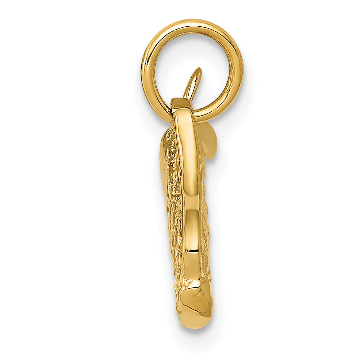 14K Gold 3D Textured Golf Bag Charm for Men Secondary image