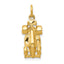 14k 3-D Race Car Charm