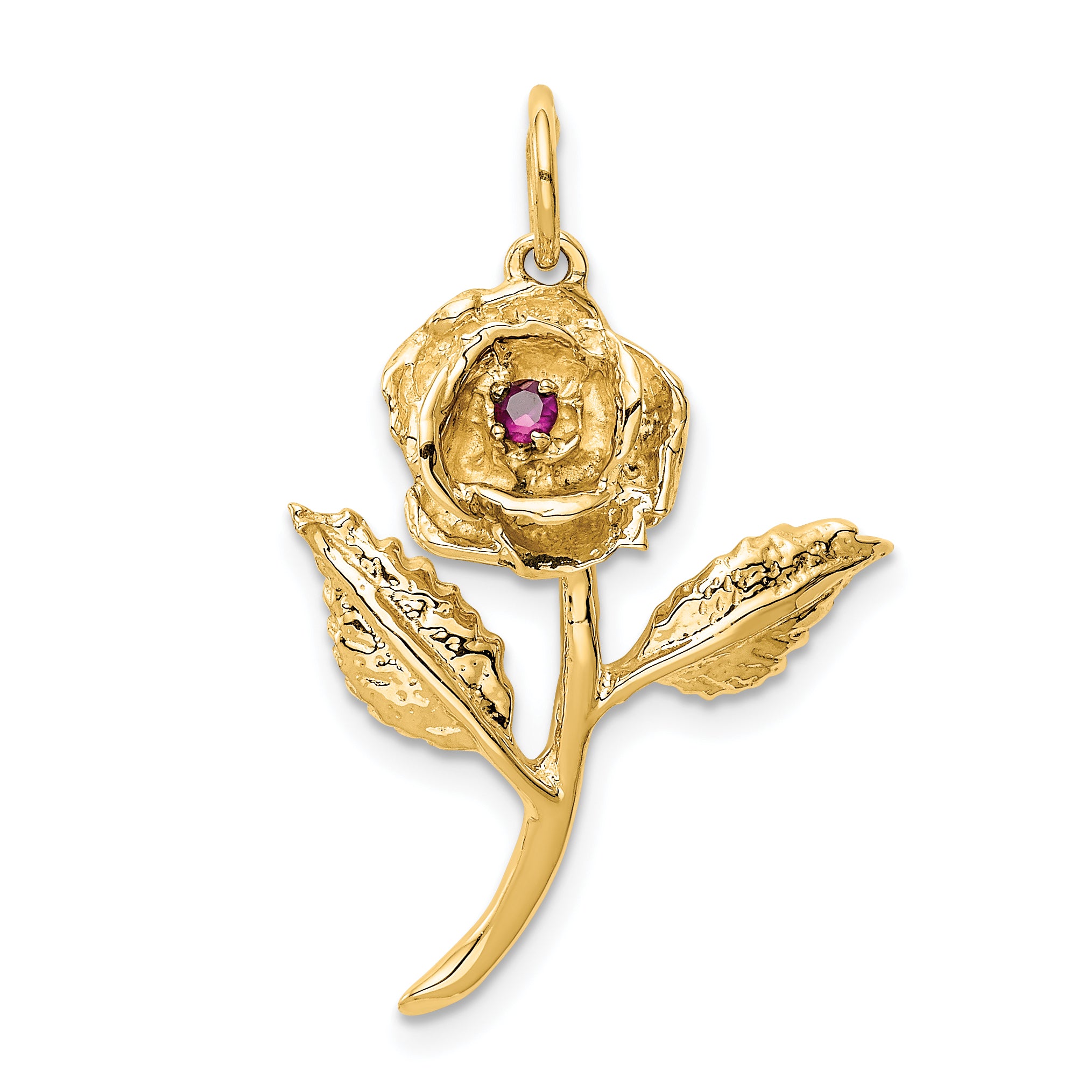 14k CZ Rose Charm Main image