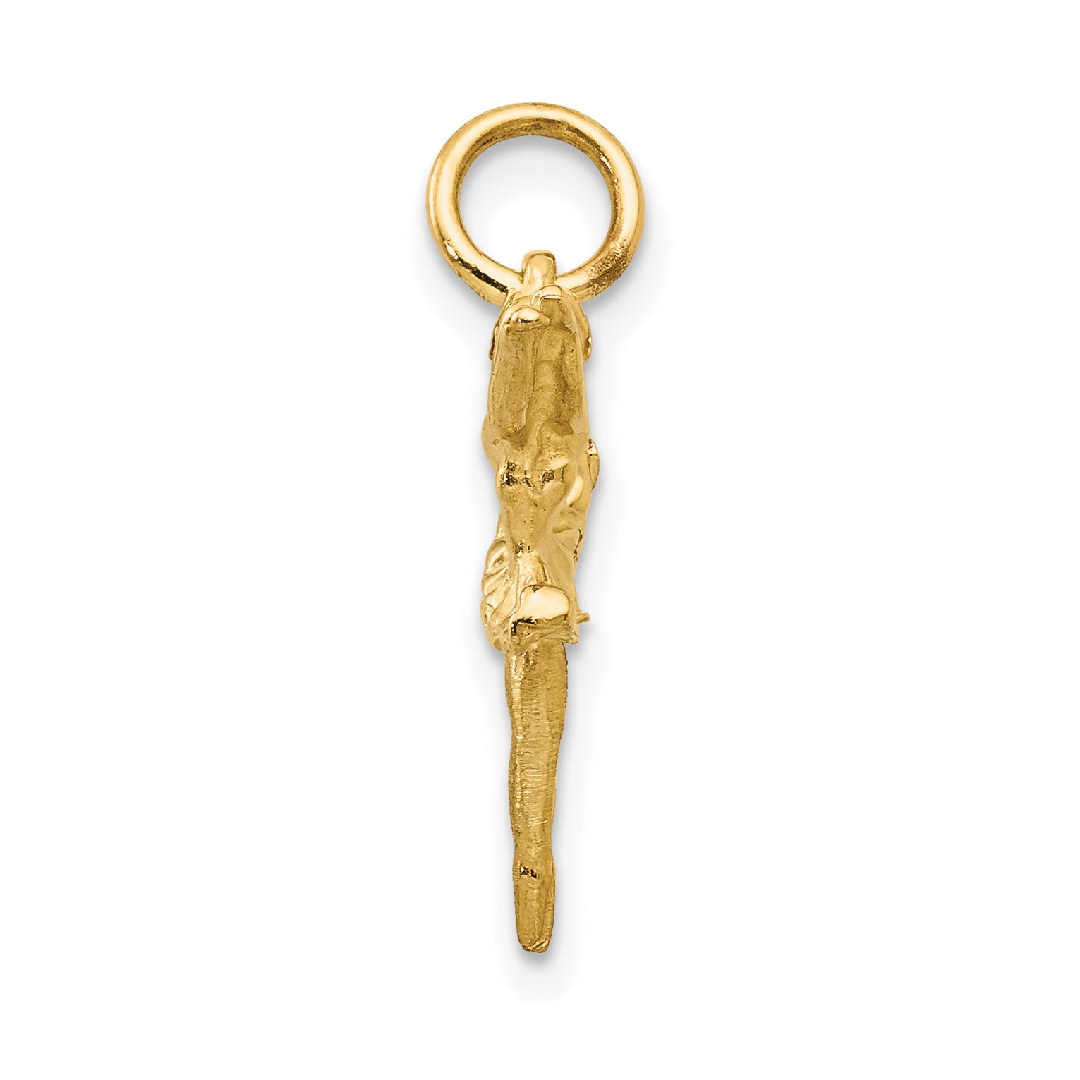 14K Gold 3D Ballerina Charm with Polished Finish