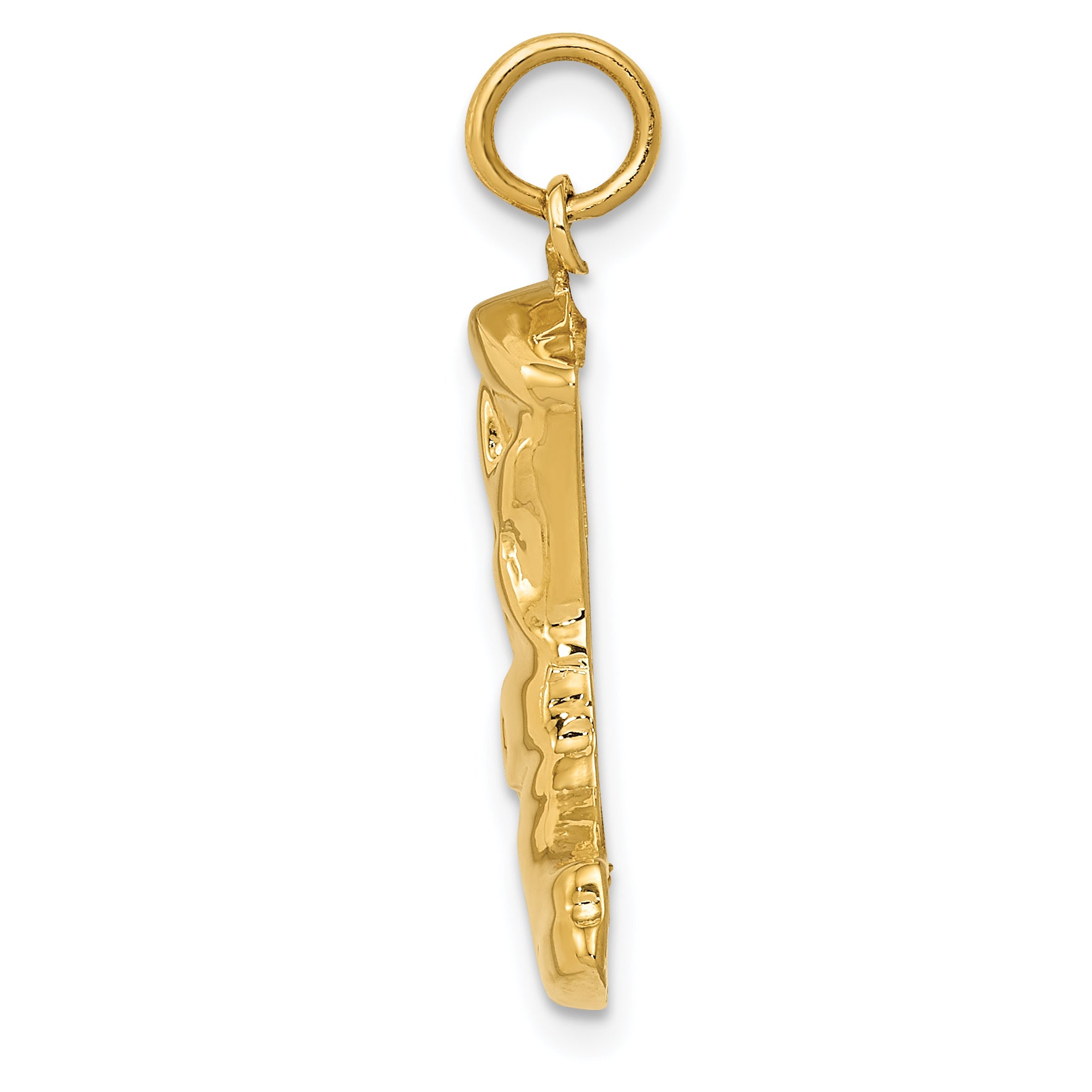 14K Gold Polished Boot Charm Unisex Pendant by Sophia Jewelers Secondary image
