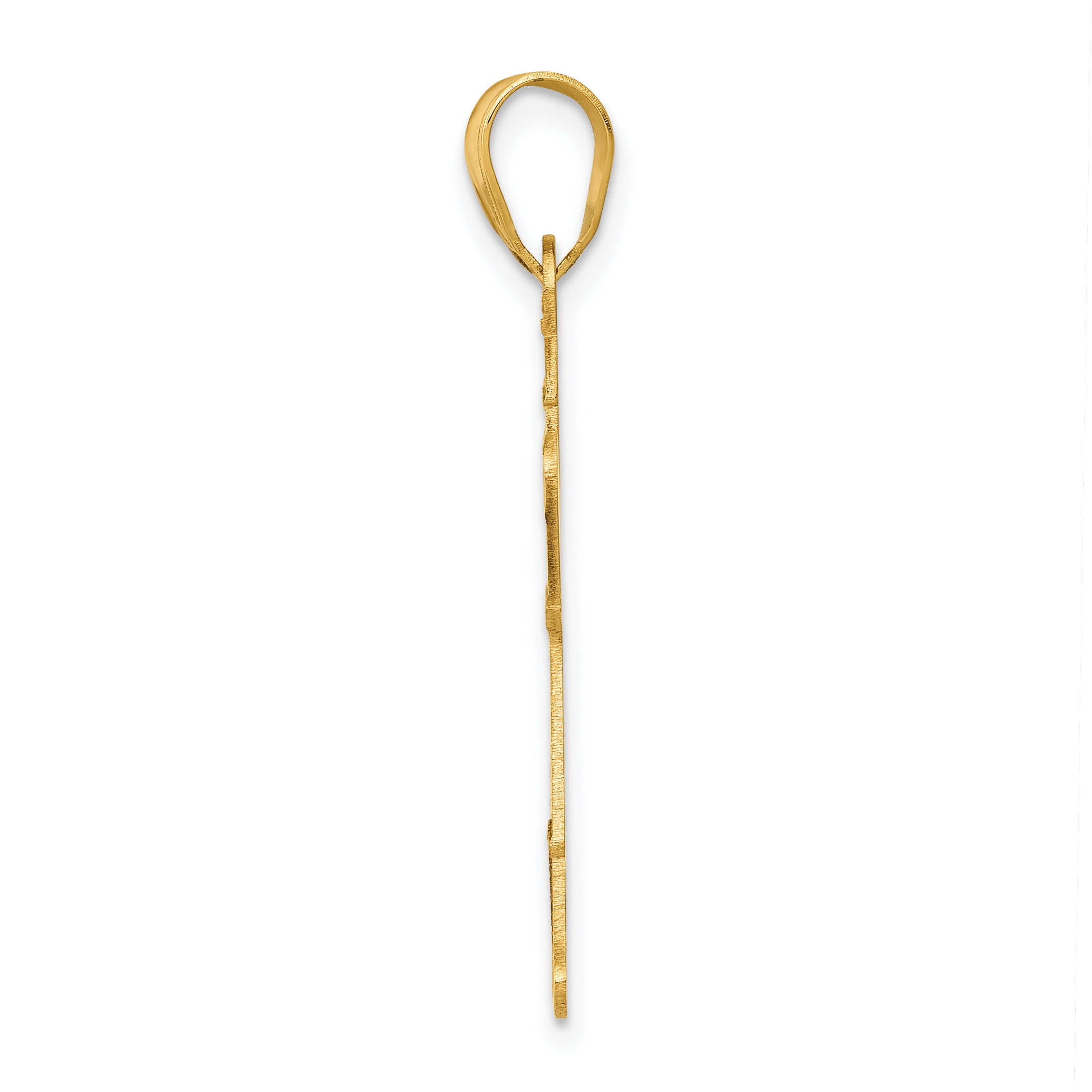 14K Gold Boy with Hat Charm Laser Polished, Themed Pendant Secondary image