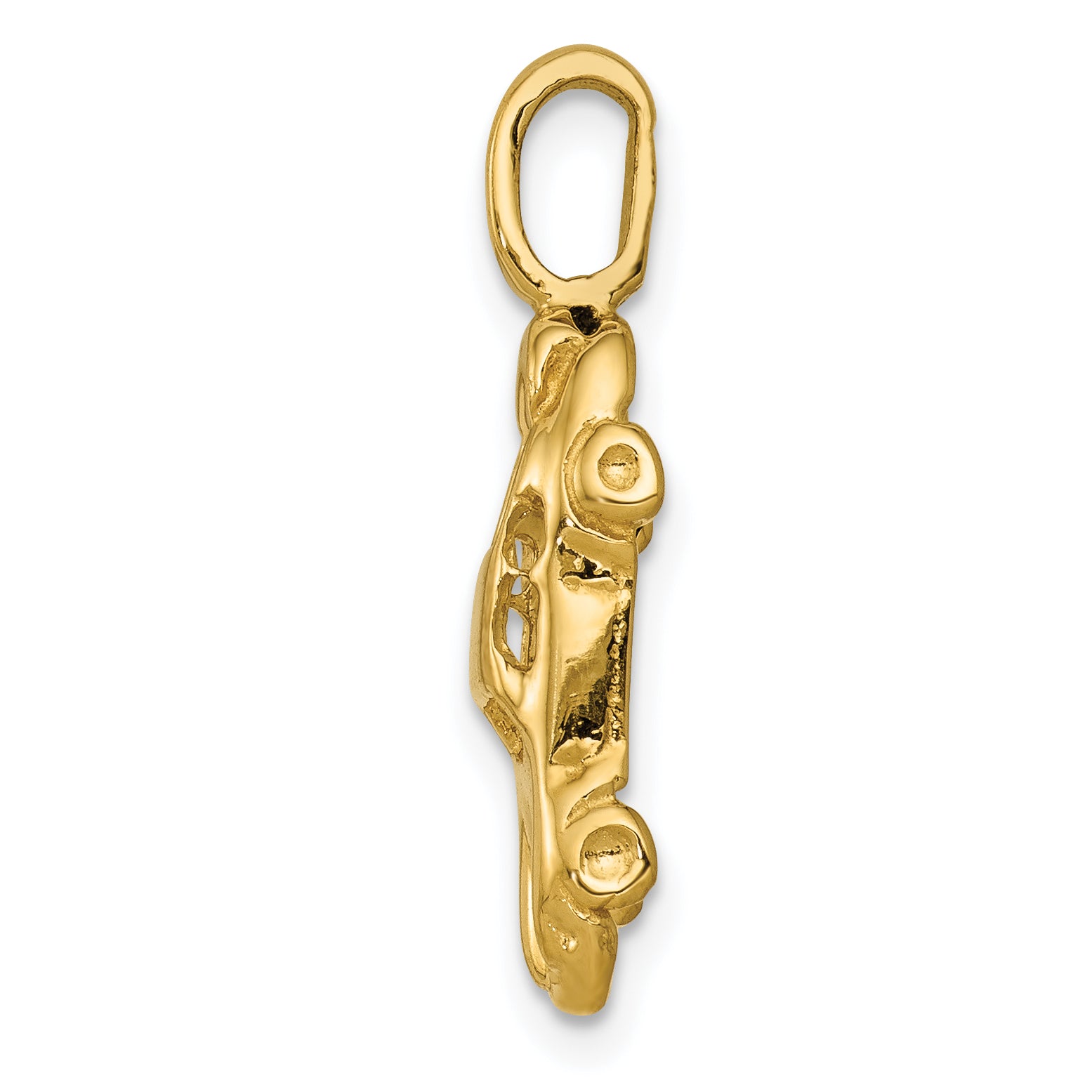 14K Gold 3D Sports Car Charm with Polished Finish for Men Secondary image
