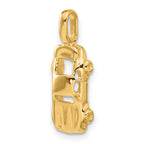 14K Gold 3D Sports Car Charm with Polished Finish for Men