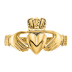 14k Polished Claddagh Ring
