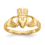 14k Polished Claddagh Ring