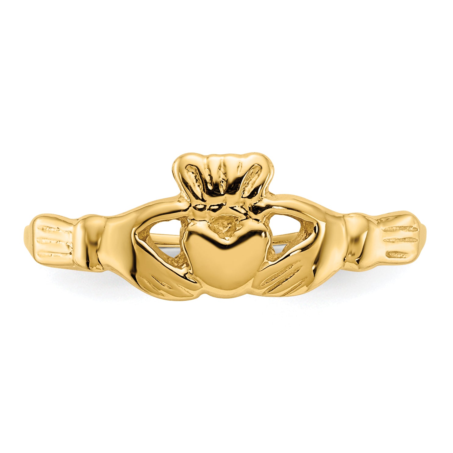 14k Childs Polished Claddagh Ring