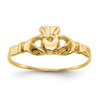 14k Childs Polished Claddagh Ring