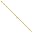 14k Fancy Heart 9inch Anklet