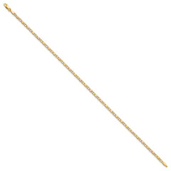 14k and Rose Rhodium X's and Hearts 5.5in Child's Bracelet - 5.5