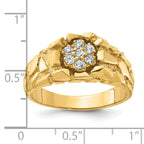 10k IBGoodman Men's Cluster Diamond Nugget Complete Ring