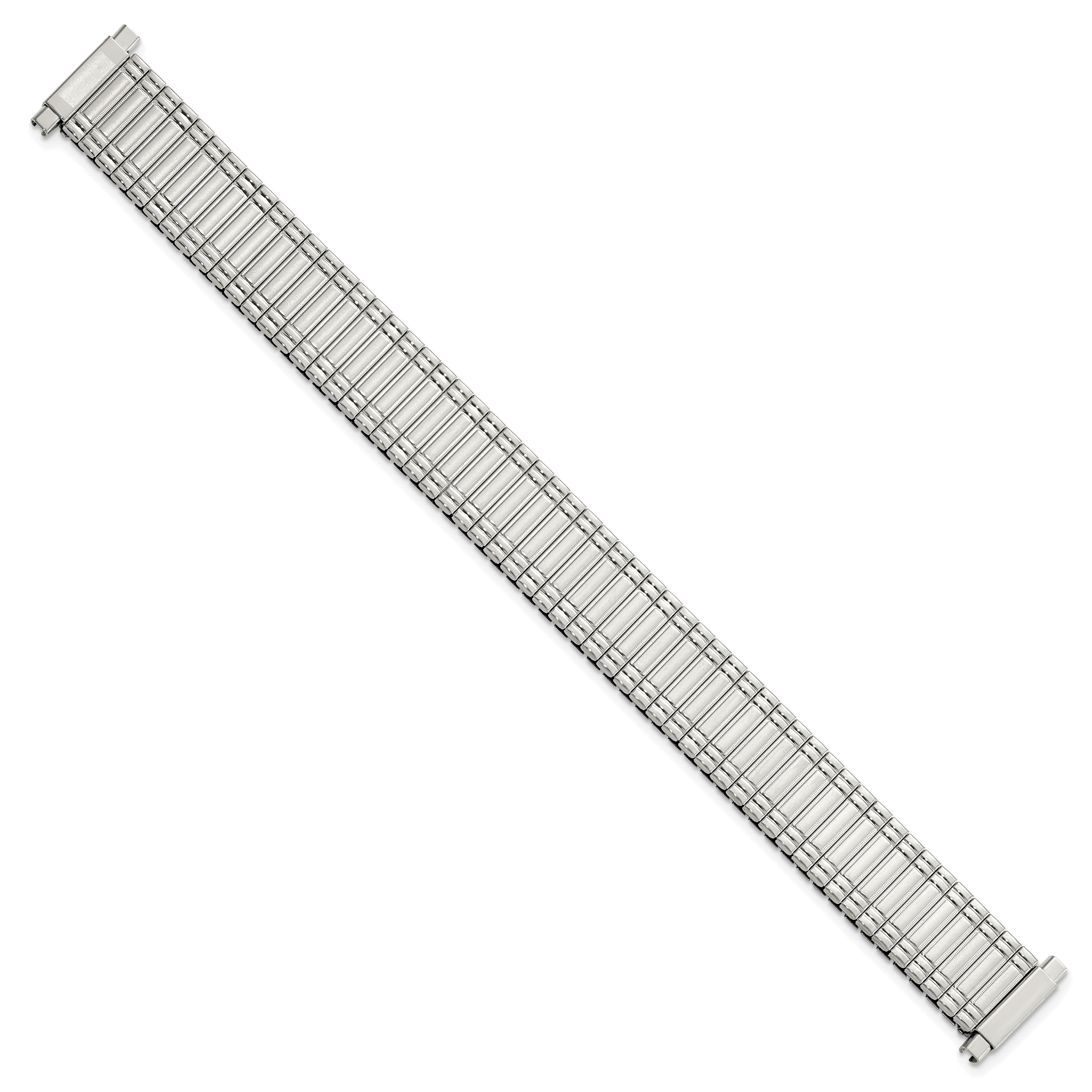 11-15mm Ladies Sanded and Polished Stainless Steel Thin-Flexo Expansion Link 6 inch Watch Band