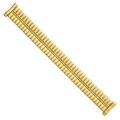 16-20mm Mens Sanded and Polished Gold-tone Stainless Steel De-Flexo Expansion Link 6.75 inch Watch Band