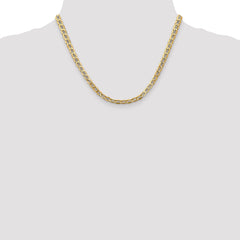 14K 18 inch 4.75mm Semi-Solid Anchor with Lobster Clasp Chain