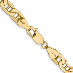 14K 18 inch 5.5mm Semi-Solid Anchor with Lobster Clasp Chain