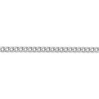 Sophia Jewelers 14K White Gold Curb Necklace with Rhodium Polish 16-Inch