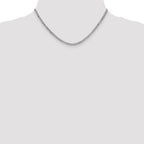 Sophia Jewelers 14K White Gold Curb Necklace with Rhodium Polish 16-Inch