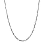 Sophia Jewelers 14K White Gold Curb Necklace with Rhodium Polish 16-Inch