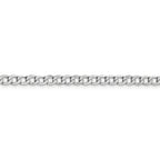 14K White Gold Curb Necklace with Lobster Clasp Elegant Semi-Solid Design