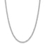 14K White Gold Curb Necklace with Lobster Clasp Elegant Semi-Solid Design