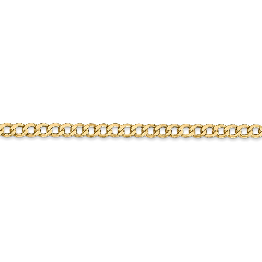 Sophia Jewelers 14K Gold Curb Necklace with Polished Finish and Lobster Clasp