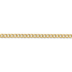 Sophia Jewelers 14K Gold Curb Necklace with Polished Finish and Lobster Clasp