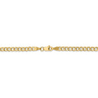 Sophia Jewelers 14K Gold Curb Necklace with Polished Finish and Lobster Clasp