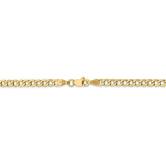 14K 18 inch 3.35mm Semi-Solid Curb with Lobster Clasp Chain