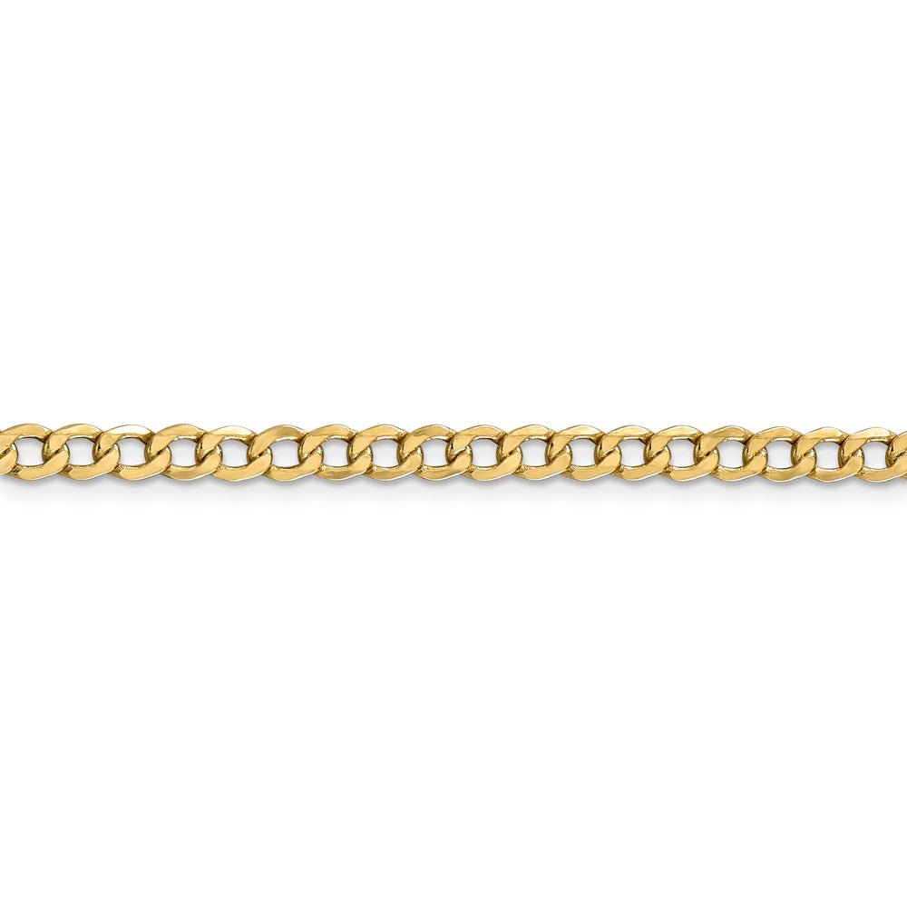 Sophia Jewelers 14K Gold 18 Semi-Solid Curb Chain Necklace with Polished Finish