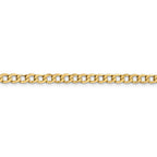 Sophia Jewelers 14K Gold 18 Semi-Solid Curb Chain Necklace with Polished Finish