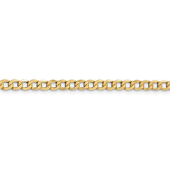 14K 18 inch 4.3mm Semi-Solid Curb with Lobster Clasp Chain